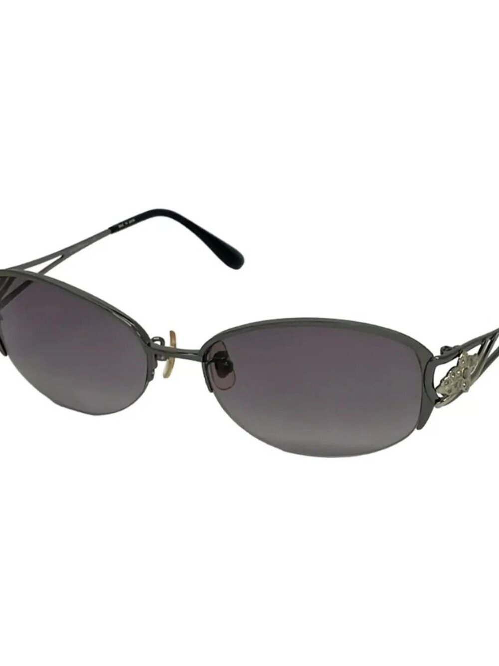 Salvatore Ferragamo 1182B Black Silver Plastic Hardware Sunglasses